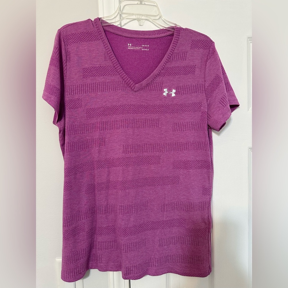 Under Armour Women's Pink V-Neck Tee